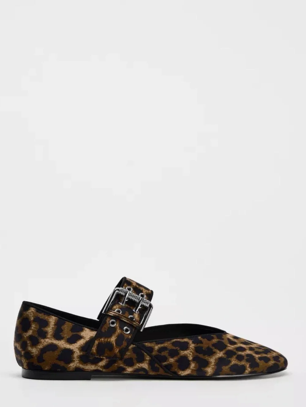 NWT Zara ANIMAL PRINT BALLET FLATS, size 37